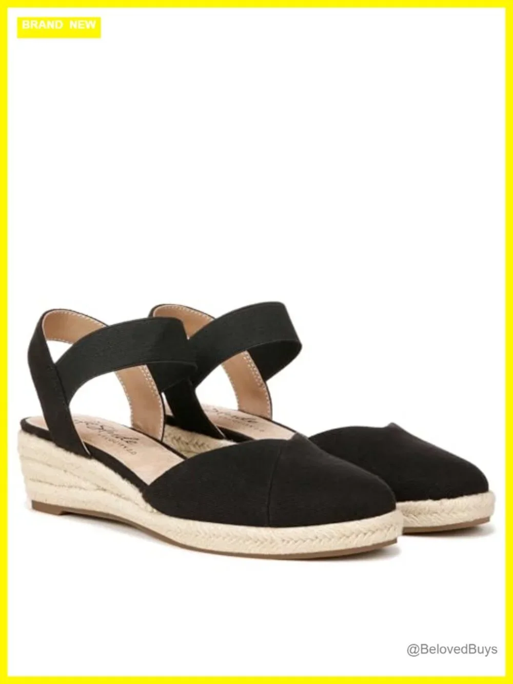 LifeStride Espadrille Wedge Sandals with Cushioned Insole & Ankle Strap